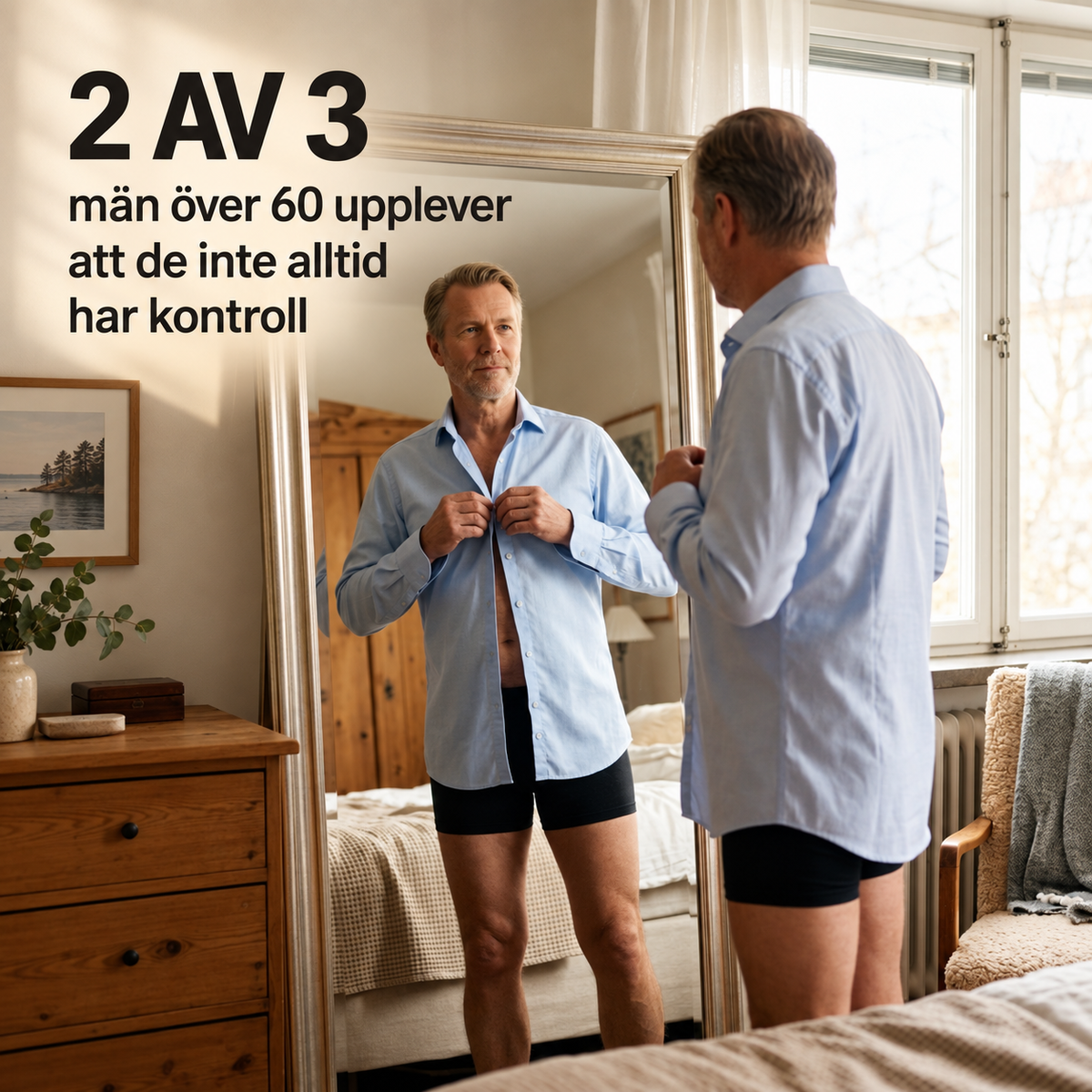 AlltidTorr™ Kalsonger – Fångar blåsläckage innan de når byxorna